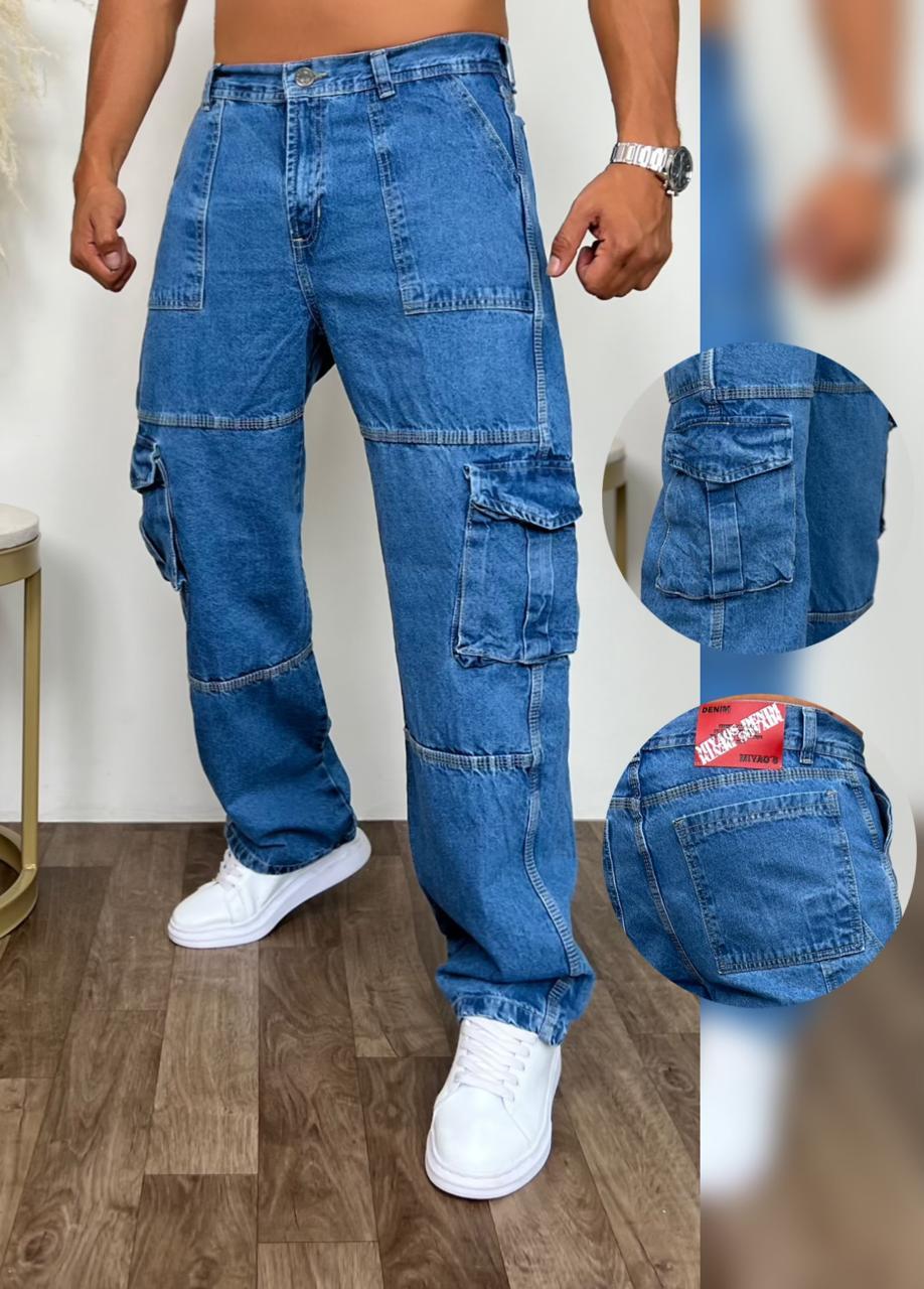 Pantalón cargo en Jeans